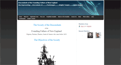 Desktop Screenshot of foundingfathersofnewengland.com