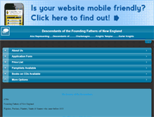 Tablet Screenshot of foundingfathersofnewengland.com